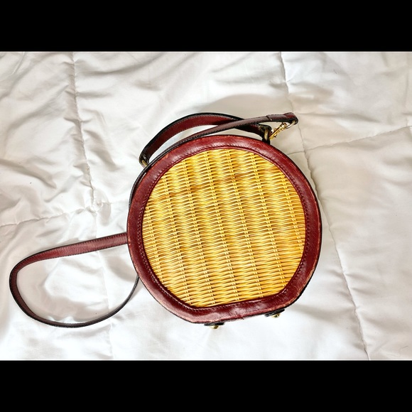 Eitenne Aigner Genuine Leather Bamboo Crossbody Bag - Picture 8 of 11